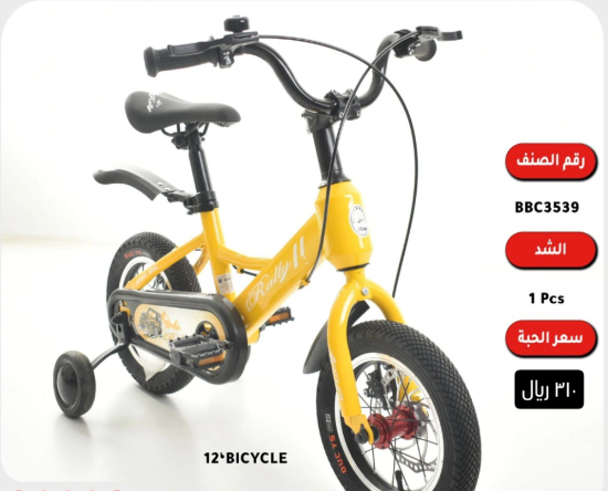 صورة دراجة أطفال رالي 2 بلون واحد مقاس 12,14,16